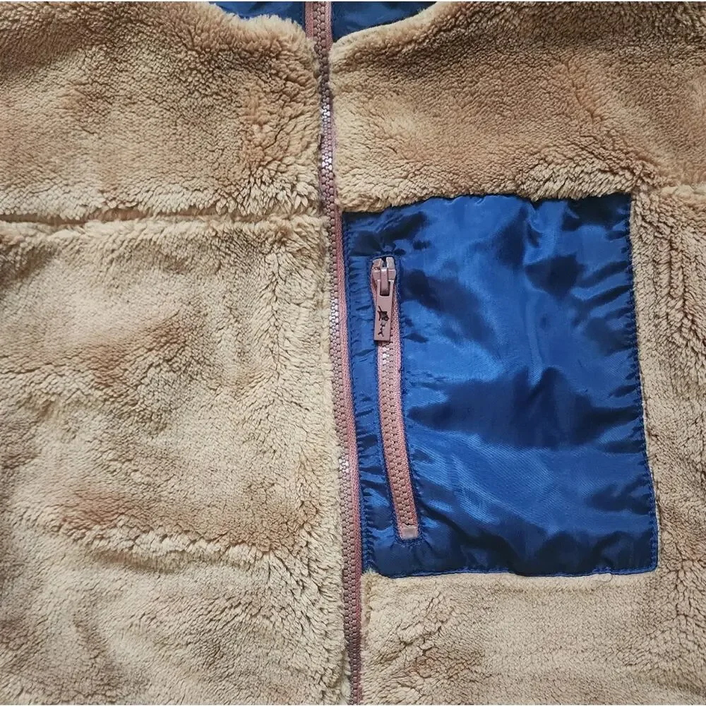 NWT Tommy Bahama Boy's Brown Fleece Full Zip Up Jacket Outerwear X-Large XL 14